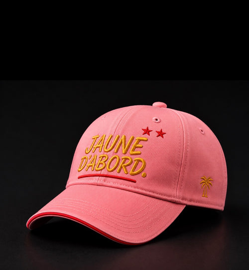 Casquette rose Jaune d'abord, style vacances, confort premium.